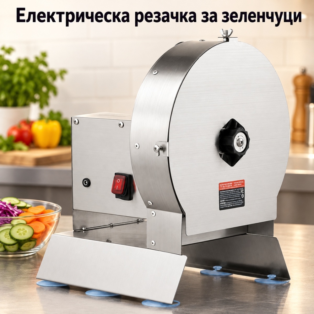 Електрическа резачка за зеленчуци 120 W – регулиране 0–12 мм и ръчен режим