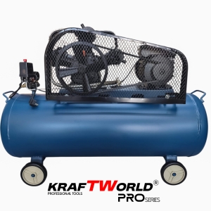 Трибутален Въздушен Компресор 200L, 4HP, 10 bar KRAFT WORLD PRO