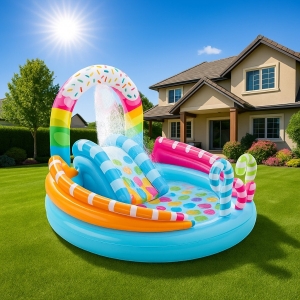 Детски Център за Игра с Пързалка Intex Candy Zone