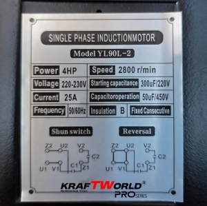 Трибутален Въздушен Компресор 100L, 4HP, 8 bar KRAFT WORLD PRO