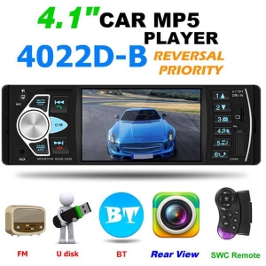 Авто Плеър MP5 4022D, 1DIN, Дисплей 4 инча, Bluetooth + Дистанционно за Волан