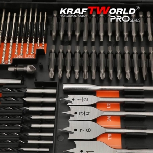 Комплект Битове и Свредла 246 Части в Куфар KRAFT WORLD