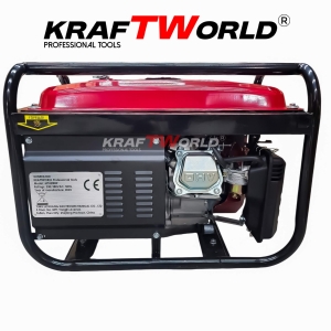 Четиритактов Бензинов Генератор за Ток 4.5 kW - Монофазен Агрегат KRAFT WORLD