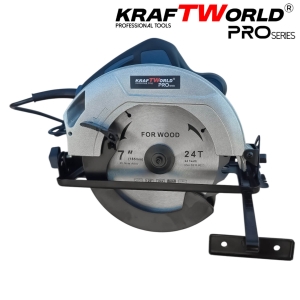 Електрически Ръчен Циркуляр 1600 W, Диск 190mm, Регулируем Ъгъл 45 KRAFT WORLD