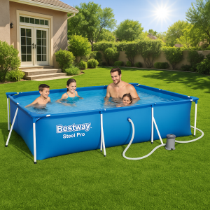 Сглобяем Басейн BESTWAY Steel Pro 56411 300x201x66 см с Филтърна Помпа