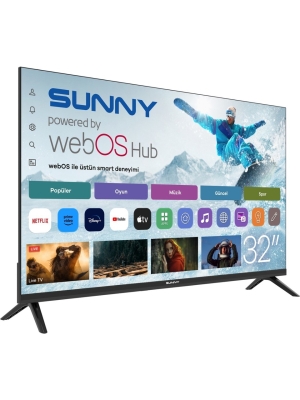 Телевизор Sunny SN32HMLN-W02S, 32″, Smart, WebOS, DVB-T2/C/S2