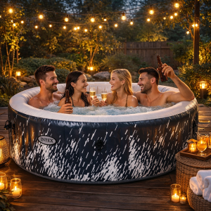 Надуваемо Светещо Джакузи Intex Glow Deluxe 28494NP ø196х71см 795л