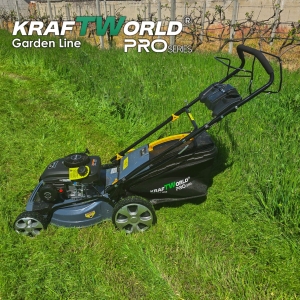 Самоходна Бензинова Косачка 4000W с 5 Функции и Кош 65L